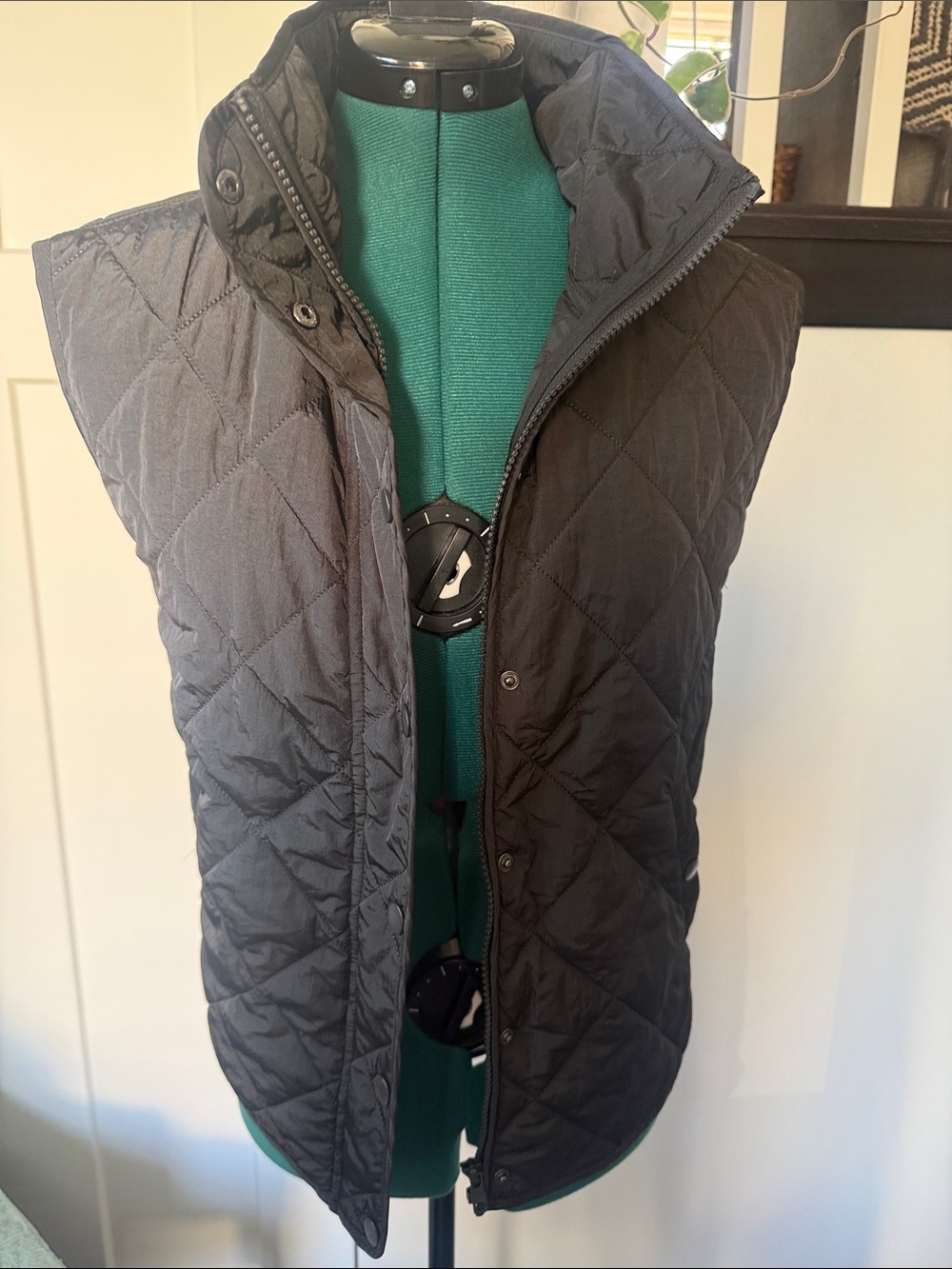 Evereve Quilted Sleeveless Vest - Black